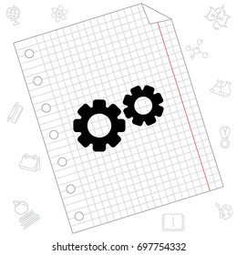 Web line icon. Gears