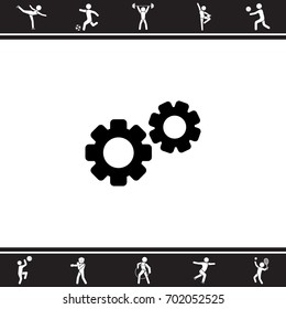 Web line icon. Gears