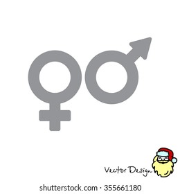 Web line icon. Gender symbol, Symbols of men and women
