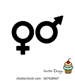 Web line icon. Gender symbol, Symbols of men and women