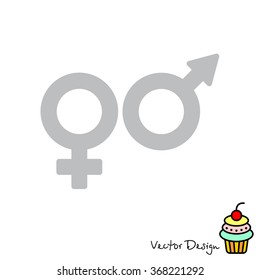 Web line icon. Gender symbol, Symbols of men and women