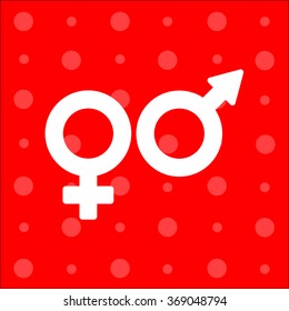 Web line icon. Gender symbol, Symbols of men and women