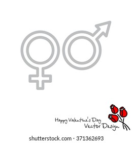 Web line icon. Gender symbol, Symbols of men and women