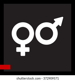 Web line icon. Gender symbol, Symbols of men and women
