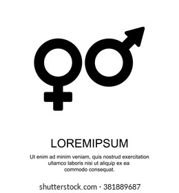 Web Line Icon. Gender Symbol, Symbols Of Men And Women