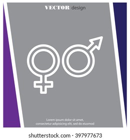 Web line icon. Gender symbol, Symbols of men and women