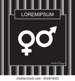 Web line icon. Gender symbol, Symbols of men and women