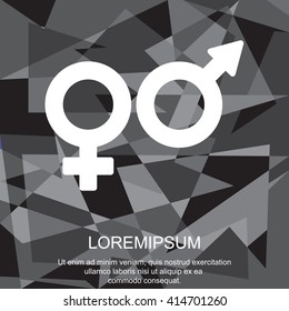 Web line icon. Gender symbol, Symbols of men and women