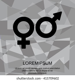 Web line icon. Gender symbol, Symbols of men and women