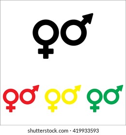 Web line icon. Gender symbol, Symbols of men and women