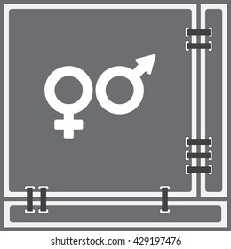 Web line icon. Gender symbol, Symbols of men and women
