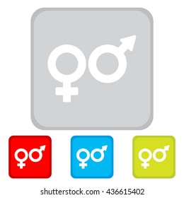 Web line icon. Gender symbol, Symbols of men and women