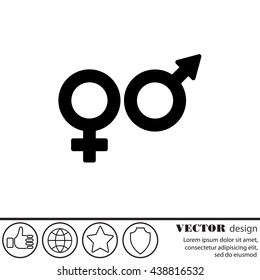 Web line icon. Gender symbol, Symbols of men and women