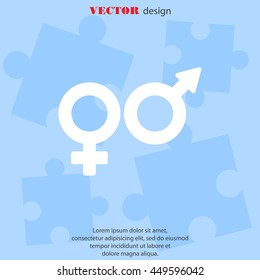 Web line icon. Gender symbol, Symbols of men and women