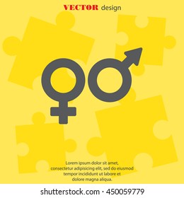 Web line icon. Gender symbol, Symbols of men and women