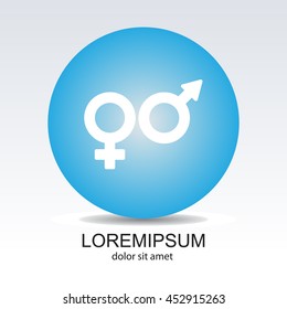 Web line icon. Gender symbol, Symbols of men and women