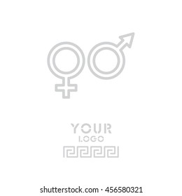 Web line icon. Gender symbol, Symbols of men and women