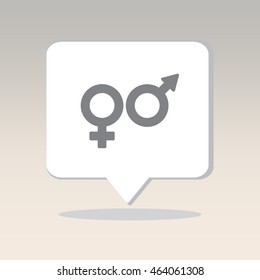 Web line icon. Gender symbol, Symbols of men and women