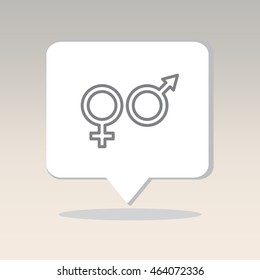 Web line icon. Gender symbol, Symbols of men and women