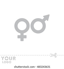 Web line icon. Gender symbol, Symbols of men and women