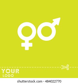 Web line icon. Gender symbol, Symbols of men and women