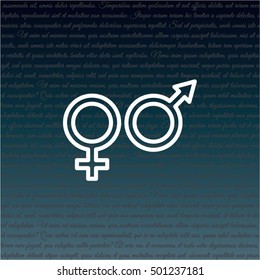 Web line icon. Gender symbol, Symbols of men and women