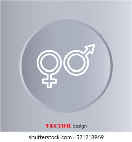 Web line icon. Gender symbol, Symbols of men and women