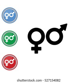 Web Line Icon. Gender Symbol, Symbols Of Men And Women