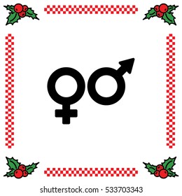 Web line icon. Gender symbol, Symbols of men and women