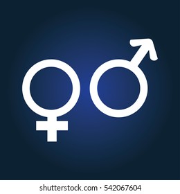 Web line icon. Gender symbol, Symbols of men and women