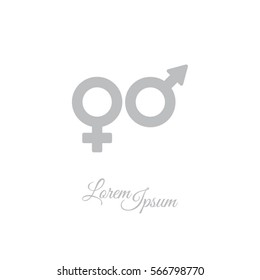 Web line icon. Gender symbol, Symbols of men and women