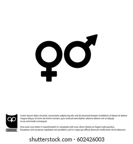 Web Line Icon. Gender Symbol, Symbols Of Men And Women