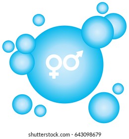 Web line icon. Gender symbol, Symbols of men and women