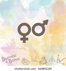 Web line icon. Gender symbol, Symbols of men and women