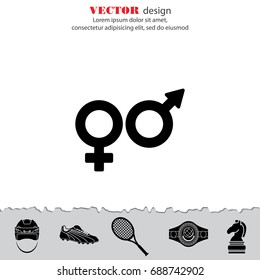 Web line icon. Gender symbol, Symbols of men and women