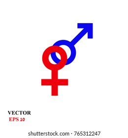 Web line icon. Gender symbol, Symbols of men and women