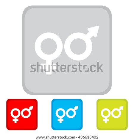 Web line icon. Gender symbol, Symbols of men and women
