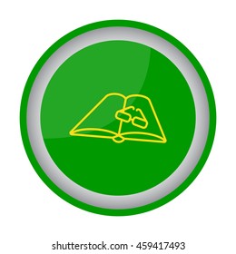 Web line icon. Glasses and book