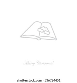 Web line icon. Glasses and book