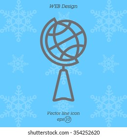 Web line icon. Globe