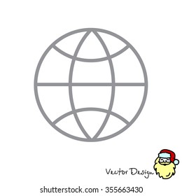 Web line icon. Globe