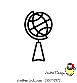 Web line icon. Globe