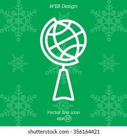 Web line icon. Globe