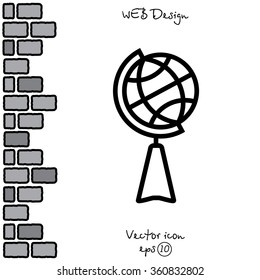 Web line icon. Globe