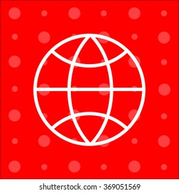 Web line icon. Globe