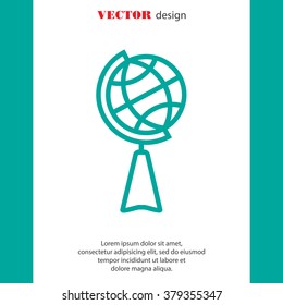 Web line icon. Globe