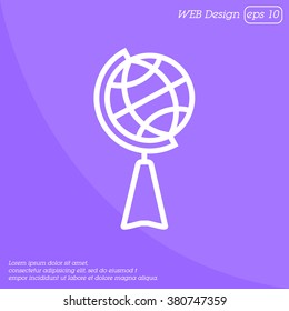 Web line icon. Globe