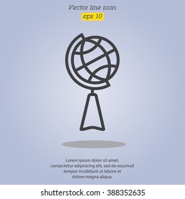 Web line icon. Globe