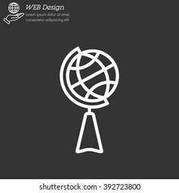 Web line icon. Globe