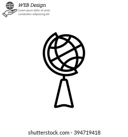 Web line icon. Globe